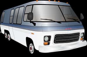 Vintage G M C Motorhome Vector PNG image with transparent background
