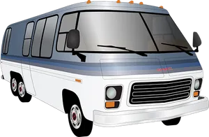 Vintage G M C Motorhome Vector PNG Image