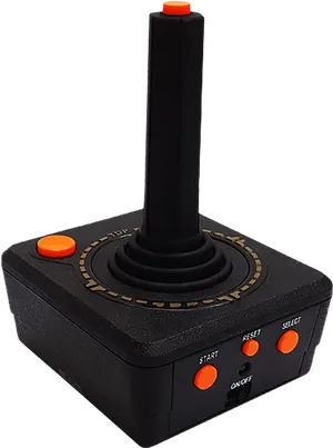 Vintage Game Controller Black PNG Image