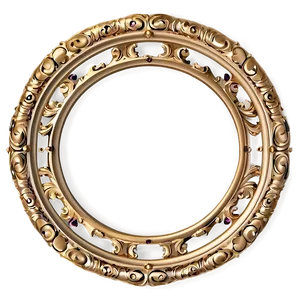 Vintage Gold Circle Frame Png Rvw57 PNG Image