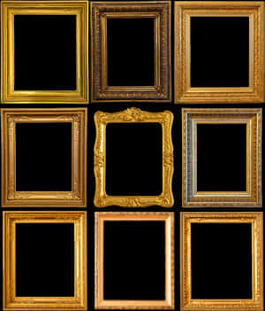 Golden Vintage Frames - Transparent Background Picture Frame Vintage, HD Png Download PNG image with transparent background