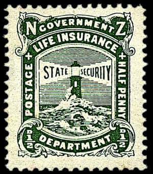 Vintage Government Insurance Stamp PNG image with transparent background