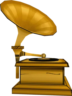 Vintage Gramophone Illustration PNG Image