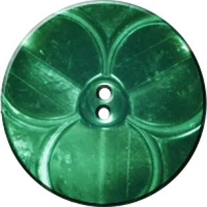 Vintage Green Button Design PNG Image