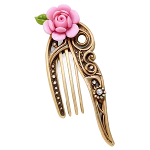 Vintage Hair Clip Design Png 06132024 PNG Image