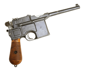 Vintage Handgun Isolated PNG image with transparent background