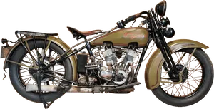 Vintage Harley Davidson Motorcycle PNG Image