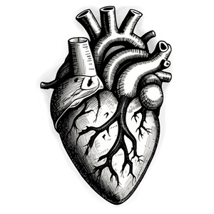 Vintage Heart Drawing PNG buc92 PNG