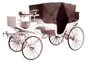 Vintage Horse Drawn Carriage PNG Image