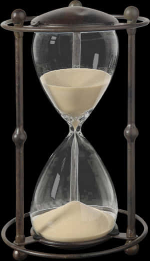 Vintage Hourglass Sand Timer PNG image with transparent background
