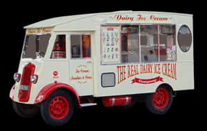 Vintage Ice Cream Truck PNG image with transparent background