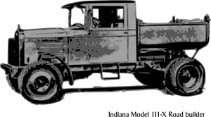 Vintage Indiana Model I I I X Road Builder Truck PNG Image