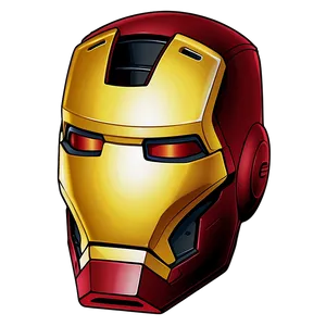 Vintage Iron Man Helmet Illustration Png 06122024 PNG Image