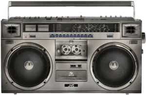 Vintage J V C Boombox PNG Image