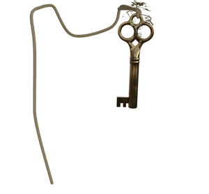 Golden Key On A Chain - Mystical Fantasy Key, HD Png Download PNG image with transparent background