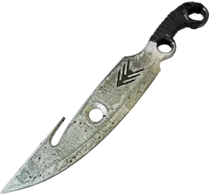 Vintage Kunai Knife Black Background PNG Image