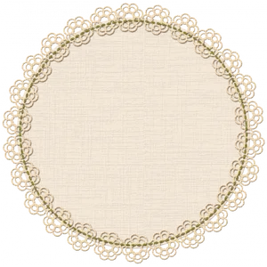 Vintage Lace Circle Border Design PNG Image