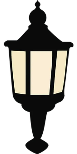 Vintage Lantern Silhouette PNG Image