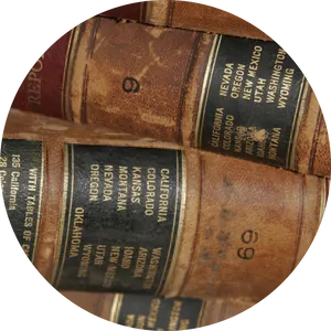 Vintage Law Books Stacked PNG Image