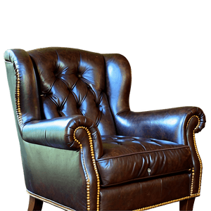 Vintage Leather Armchair PNG ytp72 PNG with transparent background
