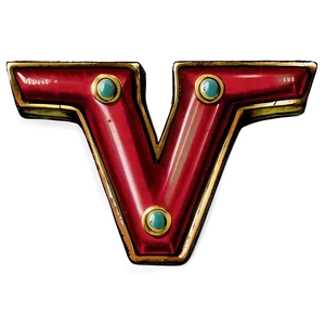 Vintage Letter V Illustration Png Awv PNG Image