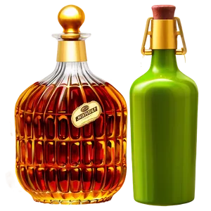 Vintage Liquor Bottle Png Bax9 PNG Image