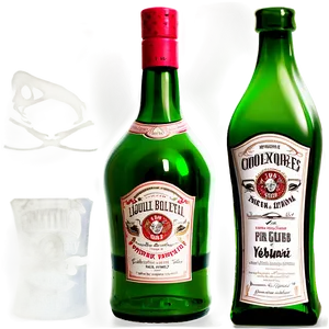 Vintage Liquor Bottle Png Pko PNG Image