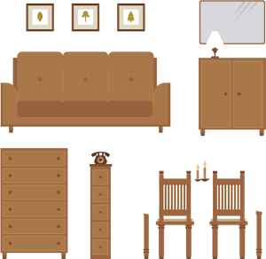 Living Room Clipart Wood Furniture - Furniture, HD Png Download PNG image with transparent background