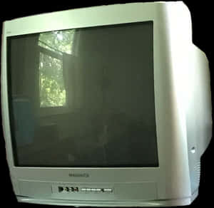 Vintage Magnavox T V Reflection PNG image with transparent background