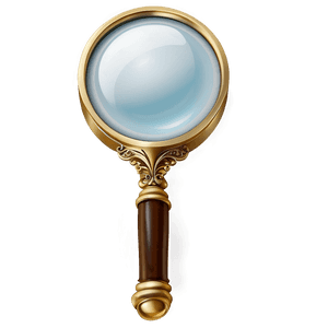 Vintage Magnifying Glass PNG 05042024 PNG with transparent background