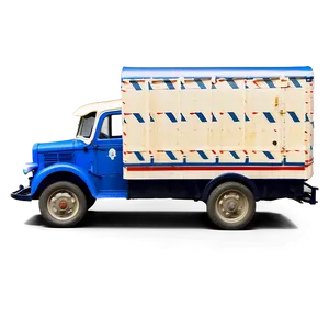 Vintage Mail Truck Design Png Rrf PNG Image