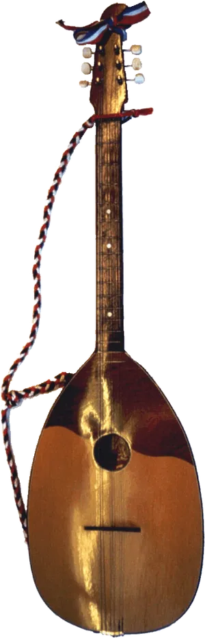 Vintage Mandolinwith Strap PNG Image