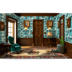 Vintage Mansion Interior PNG vhx65 PNG image with transparent background