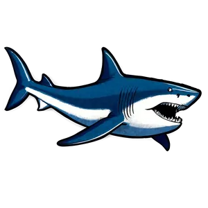 Vintage Megalodon Sketch Png 06122024 PNG Image