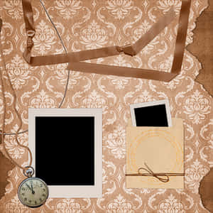 Vintage Memories Scrapbook Background PNG image with transparent background