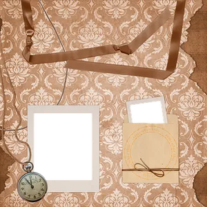 Vintage Memories Scrapbook Background PNG Image