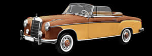 Vintage Mercedes Benz Convertible PNG image with transparent background