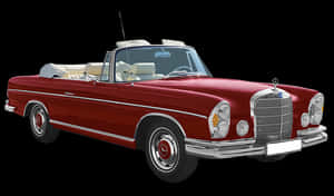 Vintage Mercedes Benz Convertible PNG image with transparent background
