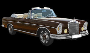 Vintage Mercedes Benz Convertible PNG image with transparent background
