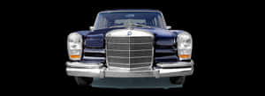 Vintage Mercedes Benz Front View PNG image with transparent background