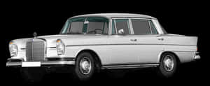 Vintage Mercedes Benz Sedan PNG with transparent background