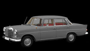 Vintage Mercedes Benz Sedan PNG image with transparent background