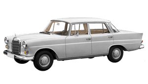 Vintage Mercedes Benz Sedan PNG image with transparent background