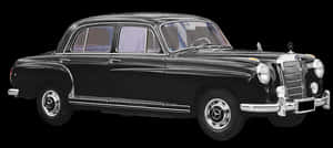 Vintage Mercedes Benz Side View PNG image with transparent background