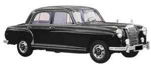 Vintage Mercedes Benz Side View PNG Image