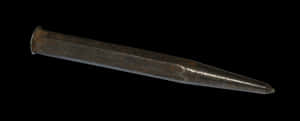 Vintage Metal Punch Tool PNG image with transparent background