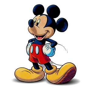 Vintage Mickey Mouse Drawing Png Jab19 PNG Image