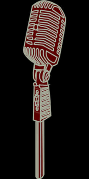 Vintage Microphone Graphic PNG image with transparent background