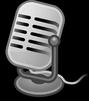 Vintage Microphone Graphic PNG image with transparent background