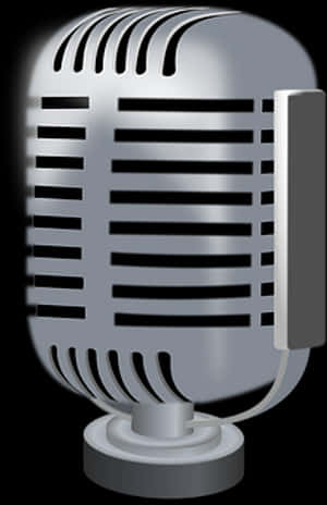 Vintage Microphone Illustration PNG image with transparent background